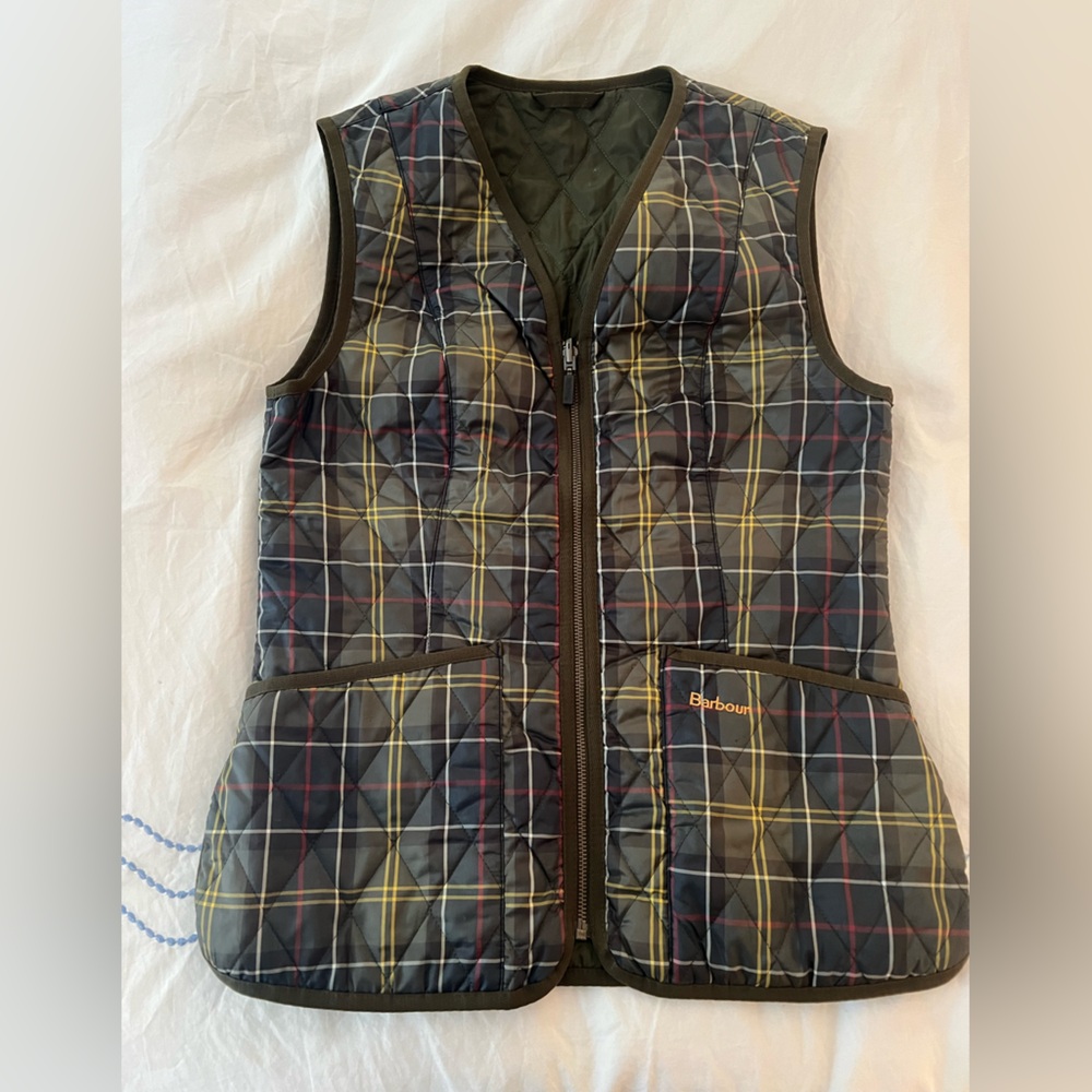Barbour Tartan Betty Liner Vest Size 6